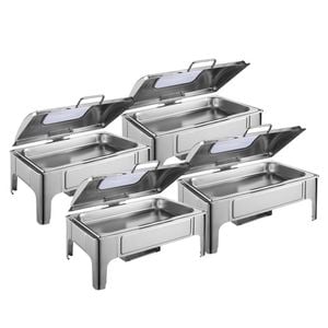 SOGA 4X 9L Rectangular Stainless Steel Soup Warmer