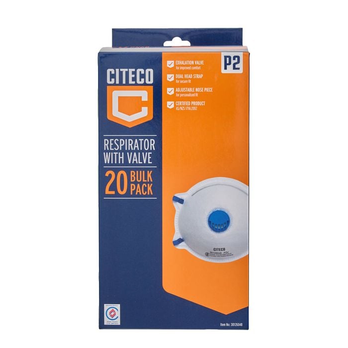 Citeco P2 Valved Respirator - 20 Pack