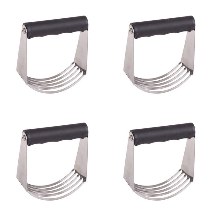 4PK Appetito Stainless Steel Deluxe Pastry Blender w/Soft Grip