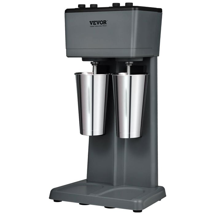 Vevor Milkshake Maker Mixer Machine Black with Double Head Stainless Steel Drink Blender