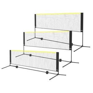 VEVOR Badminton Net Black Height Adjustable  with Poles for Kids Game