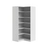 Flexi Storage Wardrobe White Matte 6 Shelf Corner Unit 