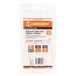 Crescent 150 x 3.6mm White Cable Tie - 100 Pack