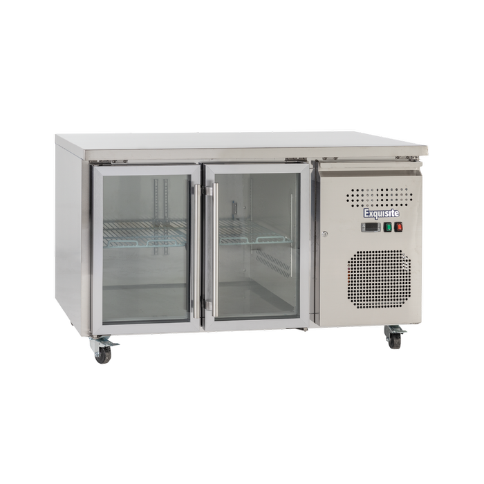 Exquisite Two Glass Doors Underbench Storage Refrigerators 314 Litre