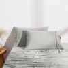 Dreamaker Superfine Washed Microfibre Standard Pillowcase Twin Pack - Dove Grey