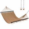 Costway Caribbean Hammock Bed 308cm 2person Soft-spun Swing Travel Sand