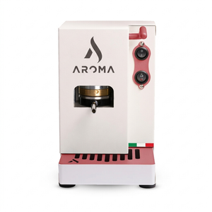 AROMA Plus+ "Touch Of Colour" White/Pink Italian E.S.E Coffee Pod Machine