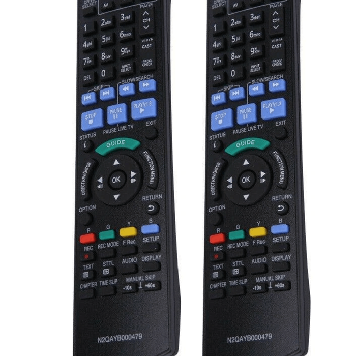 TAVICE 2 PACK For PANASONIC Replacement Remote Control TV DVD Blue Ray DMP-BD75 DMP-BD755 IR6