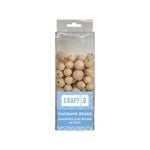 Crafted Assorted Round Macrame Beads - 82 Pack