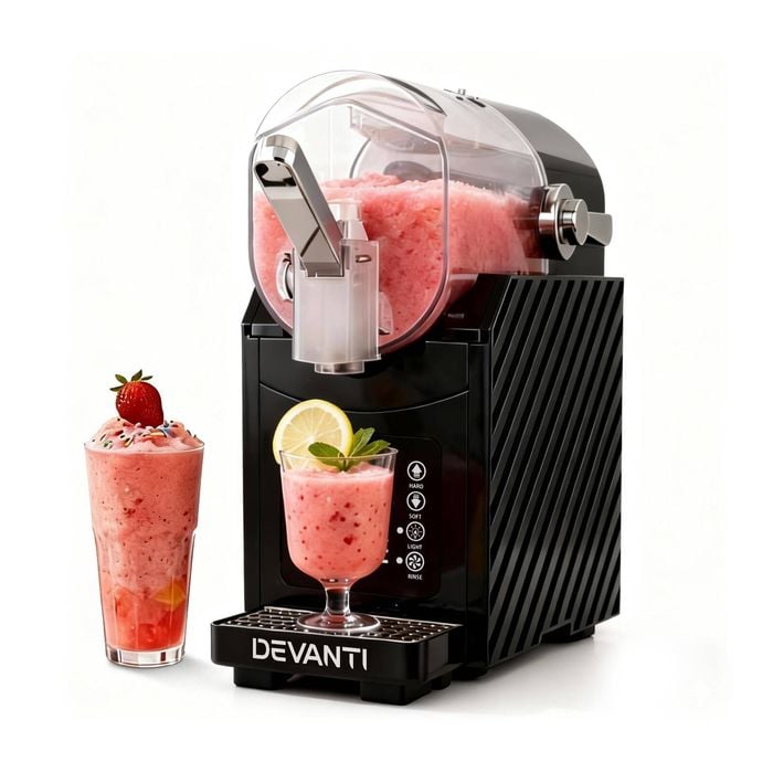 Devanti 1.8l Slushie Machine Maker Frozen Smoothies Milkshakes Black