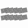 SOGA Peel & Stick Floor and Wall Tiles 30 x 60cm 10 Pack Grey Faux Marble