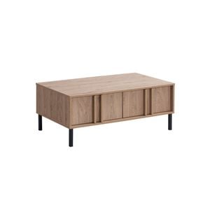 Design Square Gaea Rectangular Tea Coffee Table 2-Drawers Oak