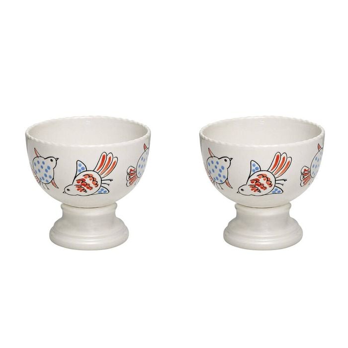 2PK Ecology Stoneware w/ Gloss Glaze Joie Footed Sauce Bowl 12cm Multi-Coloured