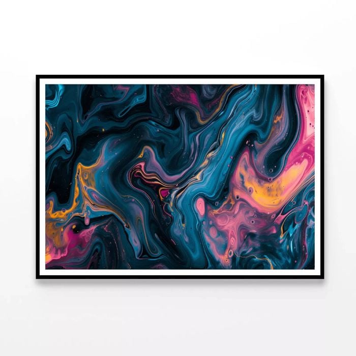 Colorful Waves Abstract  Print 100% Australian Made 120x90cm  (Poster)