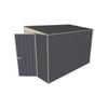 Build-a-Shed 1.5 x 3.0 x 2.0m Tunnel Shed Tunnel Hinged Door with No Side Doors - Grey