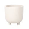 180 x 180mm Small Sand Ceramic Footed Pot