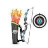 Kids Bow and Arrow Set with LED Light-Up Archery Toys - Ages 4-12 - 10 Suction Cup Arrows, Target, Quiver