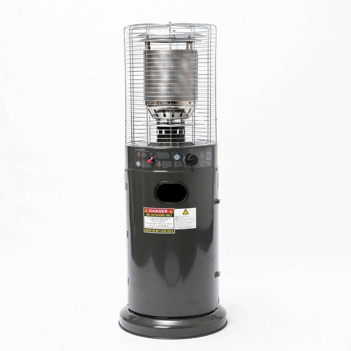 Area Heater Fiammetta Matt Black Outdoor Gas Pyramid Heater Gas