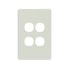 DETA Antique White S-Line 4 Gang Switch Cover Plate