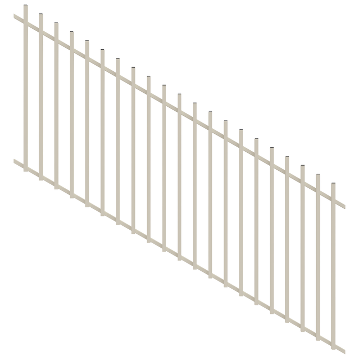 ProtectorAl 1201-2400 x 1200W x 1200H Surfmist Radiator Pool Fence Panel Raked 16-30º
