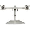 Star Tech Dual-Monitor Stand - Horizontal - Silver - Adjustable