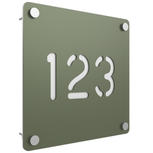 ProtectorAl 280 x 280mm Pale Eucalypt Aluminium Cut Through Custom House Sign