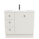 New England Joinery 900mm Diadem Centre Basin Alpha Top Floor Standing Vanity