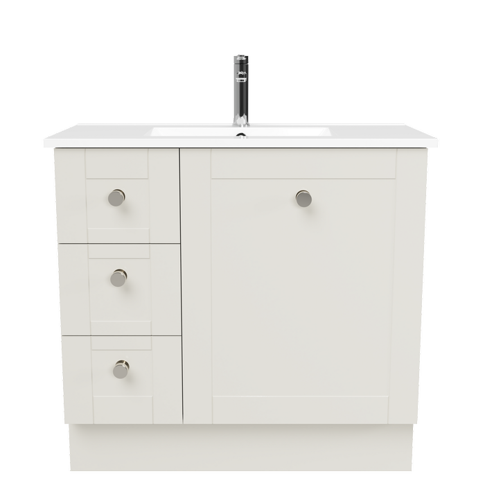 New England Joinery 900mm Diadem Centre Basin Alpha Top Floor Standing Vanity