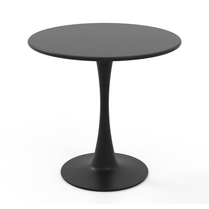 Costway 80cm Coffee Table Metal Dining Table Black