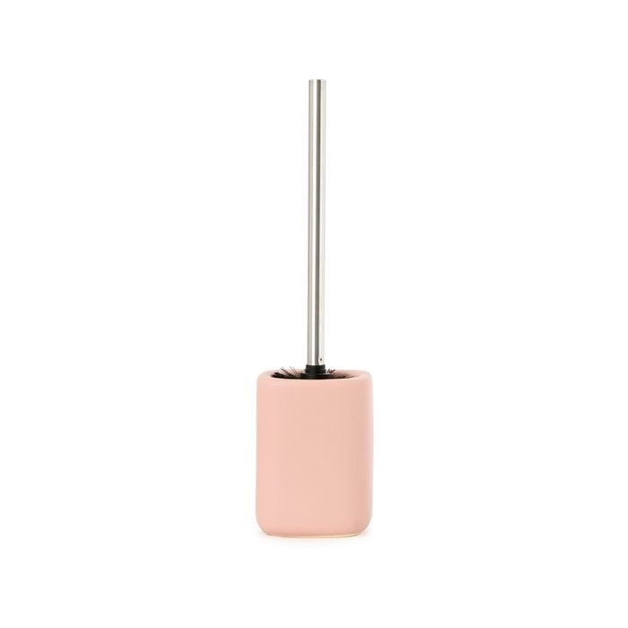 Home Design 40.5cm Pink Bloom Toilet Brush Set