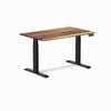 Desky Dual Sit To Stand Saman Hardwood Desk 120x75cm Matte Black Frame