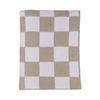 Living Textiles Chenille Blanket - Checkered Taupe