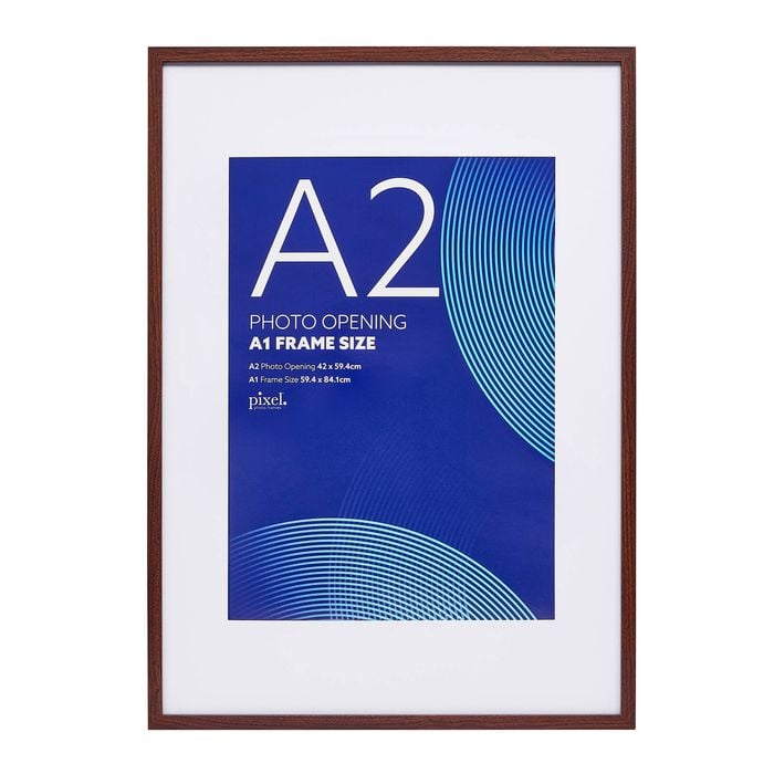 Pixel Walnut Finish A1 Mat To A2 Poster Frame