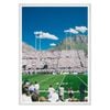 Galrie Stunning Football Stadium Art Print with Majestic Mountain View, White Frame, A3 30 x 42cm (12 x 16inch)