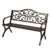 Levede Garden Bench Seat Outdoor Patio Park Lounge Backyard Chair Bronze 3 Seat