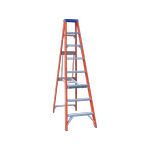 Indalex 2.4m 180kg Pro Series Industrial Fibreglass Single Sided Step Ladder