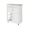 VIKUS Kitchen Trolley with Wine Racks, Portable Workbench and Serving Cart for Bar or Dining