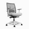 Desky Elite Ergonomic Chair - White / Grey / No Headrest