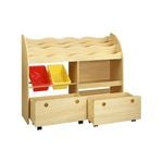 Keezi Kids Bookcase Storage Box Organiser Rack