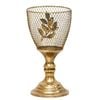 Willow & Silk Golden Leaf  Lustre 'goblet' Candleholder