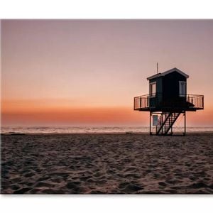 Colorful Sunset on The Beach  Print 100% Australian Made 120 x 90cm  (Stretched)