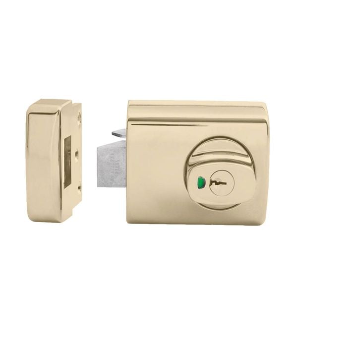 Lockwood 001 Deadlatch with Knob EverBrass