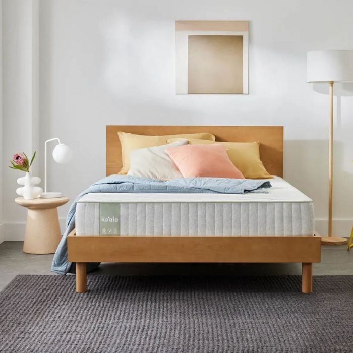 Koala Se Mattress Medium-Firm 24Cm Thickness & Balmain Bed Base Sturdy With Under Bed Storage Easy Assembly Double Size