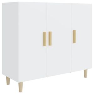 vidaXL Sideboard White Composite Wood Cupboard Storage Cabinet Home Organiser