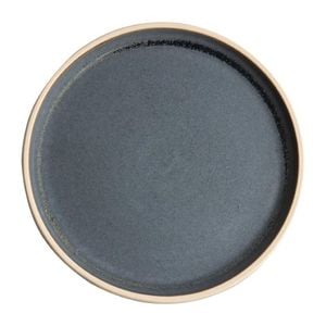 Olympia Flat Round Plate Canvas Blue Granite 250mm 6 Pack Tableware