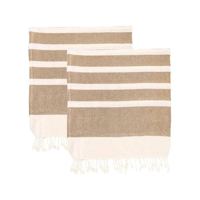 Nicola Spring Turkish Cotton Towel Set - Beige - Pack Of 4