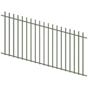 ProtectorAl 1201 - 2400 x 1200mm Pale Eucalypt Raked 16-30º Batten Pool Fence Panel