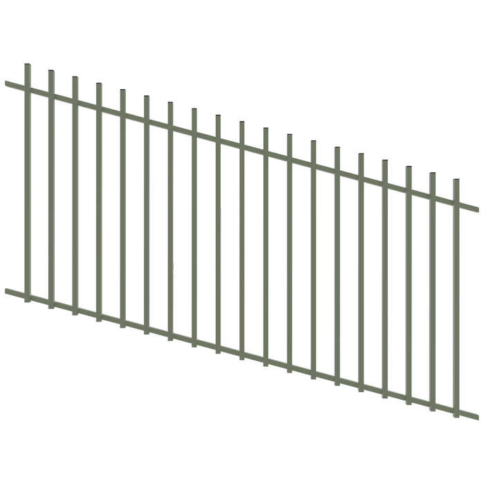 ProtectorAl 1201 - 2400 x 1200mm Pale Eucalypt Raked 16-30º Batten Pool Fence Panel