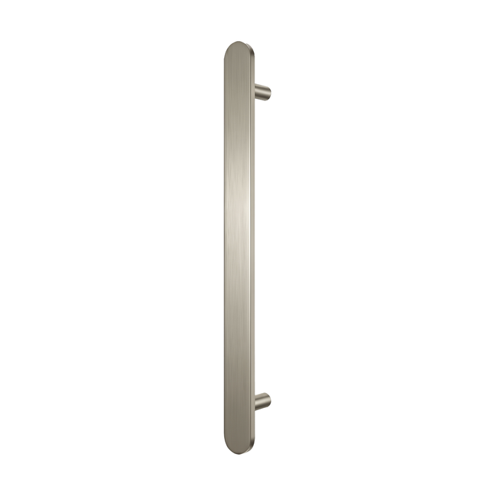 Barelli 950mm Brushed Nickel Single Flat Vertical Heated Towel Rail