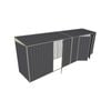 Build-A-Shed 1.2 x 6.0 x 2.0m Skillion Single with Double Hinged Side Doors Shed - Grey